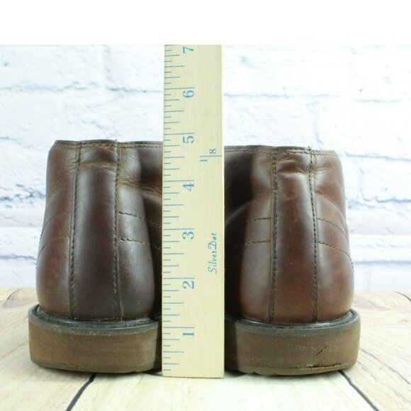 LL Bean Stonington Brown Leather Lace Up Casual Work Chukka Boots Size 9 M - Picture 6 of 9